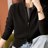 Natasha Wool Zip Cardigan