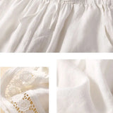 Lenora Embroidered Linen Shorts