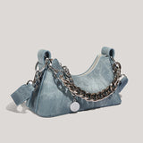 Céleste Denim Chain Bag