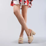 Célie Natural Woven Heels