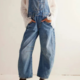 Calvia Wide-Leg Denim Overalls