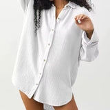 Florentine Gauze Button-Up Blouse