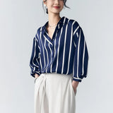 Maren Stripe Satin Blouse