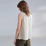 Women's Linen Sleeveless Top Loose Summer