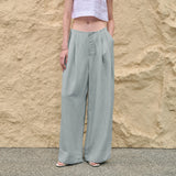 The Pleated Wide Leg Linen Pant