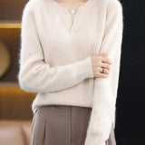 Brushed Mink Wool Pullover