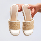 Célie Natural Woven Heels
