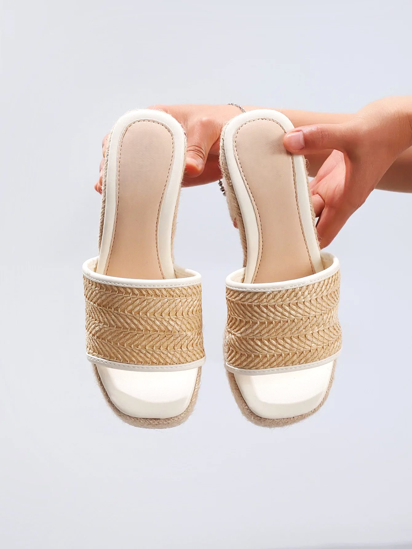 Célie Natural Woven Heels