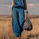 Women's Two Piece Set Sleeveless Top Wide Leg Pants
