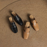 Fjord Italian Leather Square-Toe Mule