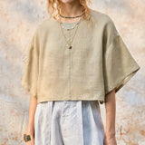 The Flared Sleeve Linen Pullover