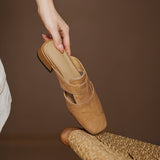 Fjord Italian Leather Square-Toe Mule