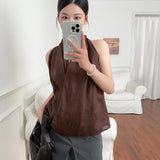 Valienne Drape Linen Vest