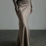 Seraphine Satin Fishtail Maxi Skirt