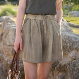 Olivia 100% Linen Summer Shorts