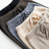 Wool Knitted Wide Leg Pants