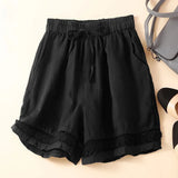 Lenora Embroidered Linen Shorts