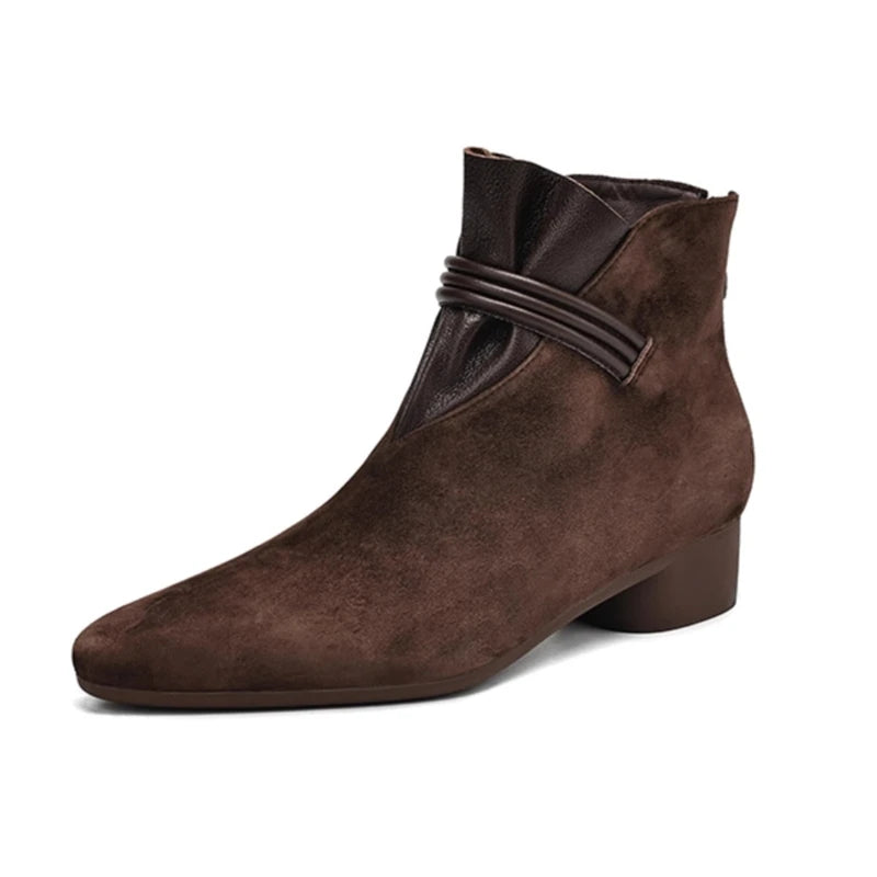 Vivienne Italian Crest Suede Boots