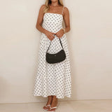 Colette Polka Dot Sweeping Midi Dress