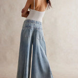 Aria Women's Pull-On Chambray Jeans