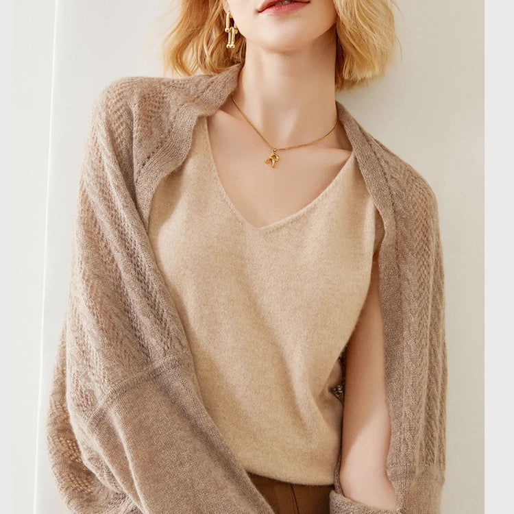 Cashmere Pearl Cardigan Wrap