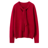 Selene Scarf-Collar Cashmere Pullover