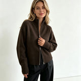 Valérie Minimalist Knit Zip Up