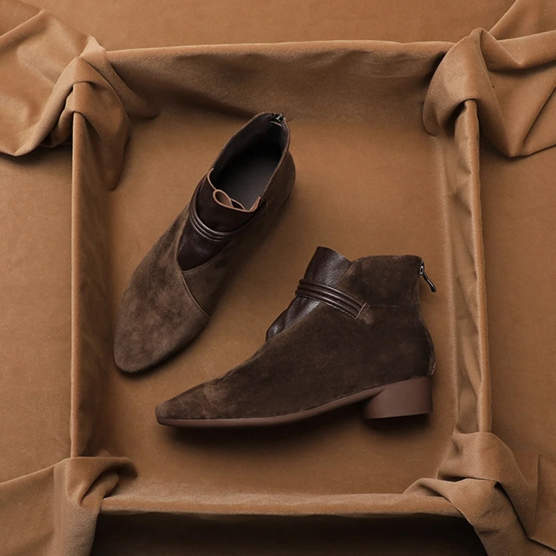 Vivienne Italian Crest Suede Boots