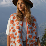 Dahlia Floral Fleece Vest