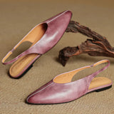 Lido Italian Leather Slingback Flat