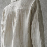 The Pleated Linen Button Shirt