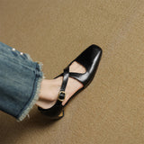 Ravello Italian Leather Cross-Strap Heel