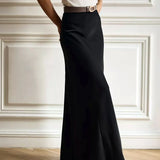 Seraphine Satin Fishtail Maxi Skirt