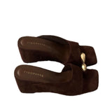 Women's Wedge Sandals Square Toe High Heel Summer