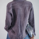 The Pleated Linen Button Shirt