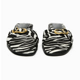 Calvi Italian Leather Cutout Slide Sandal