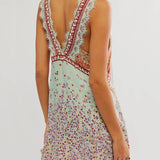 Sienna Lace-Trim Floral Mini Dress