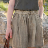 Olivia 100% Linen Summer Shorts
