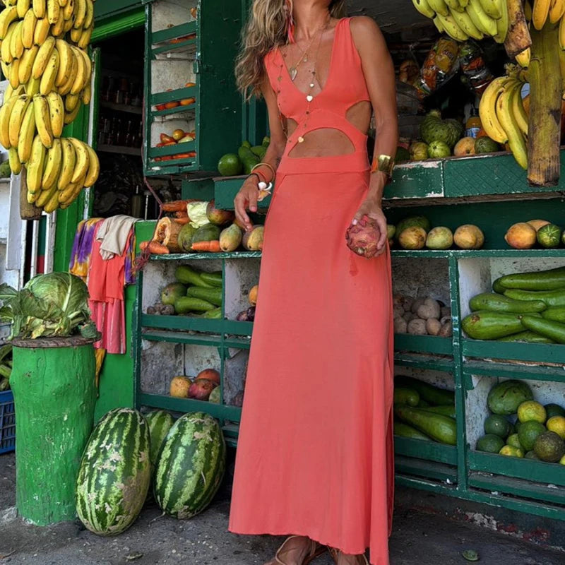 Riviera Split Midi Dress — Dresses