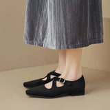Corinne Buckled Suede Mule