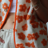 Dahlia Floral Fleece Vest