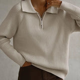 Marceau Ribbed Half-Zip Sweater