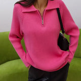 Marceau Ribbed Half-Zip Sweater