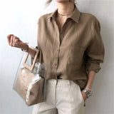 The Soft Linen Open Collar Shirt