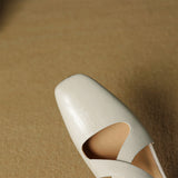 Ravello Italian Leather Cross-Strap Heel
