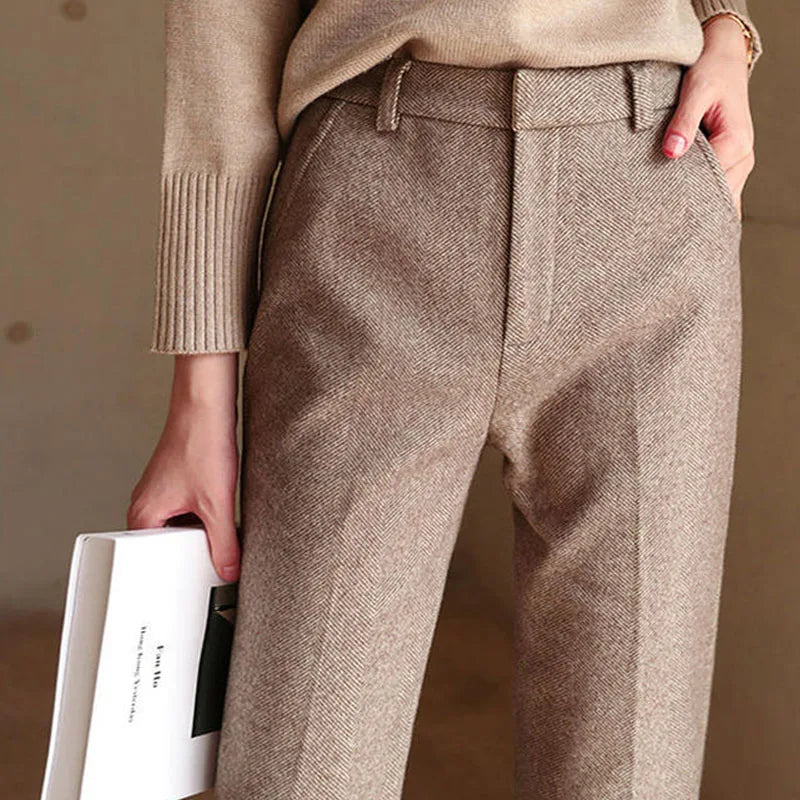 Women's Wool Trousers – High-Waist
