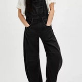 Calvia Wide-Leg Denim Overalls