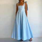 Joséphine Lace-Up Maxi Dress