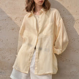 The Sheer Ramie Oversized Shirt