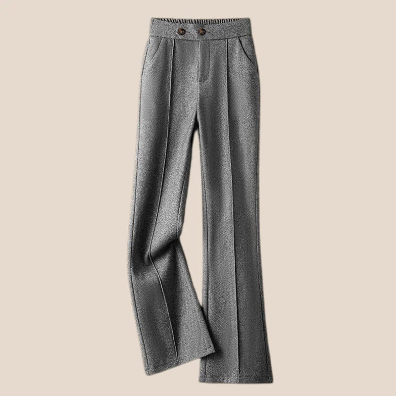 Arden Wool-Blend Flare Trousers